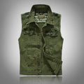 New Fashion Men Ripped Denim Vests Jackets Man Trendy Casual Sleeveless Coats Male Streetwear Personality Slim Jeans Waistcoats