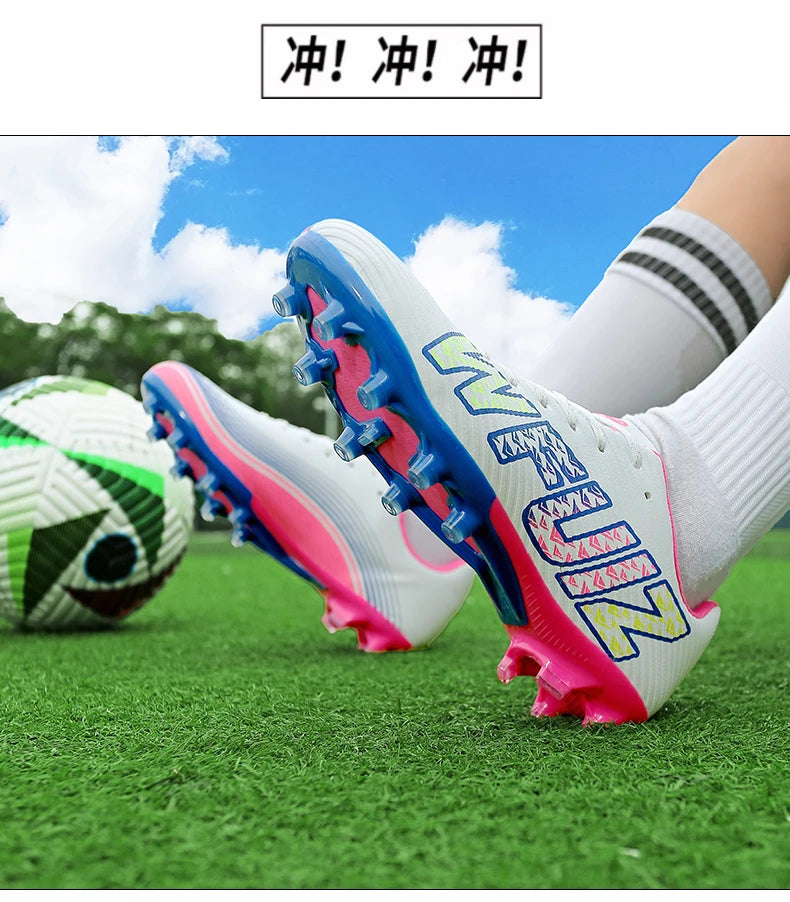 New Boy Girl  Professional Soccer Shoes Ultralight Match Training Shoes Non-Slip Cleats Grass Drop Shipping Boys Football Boots