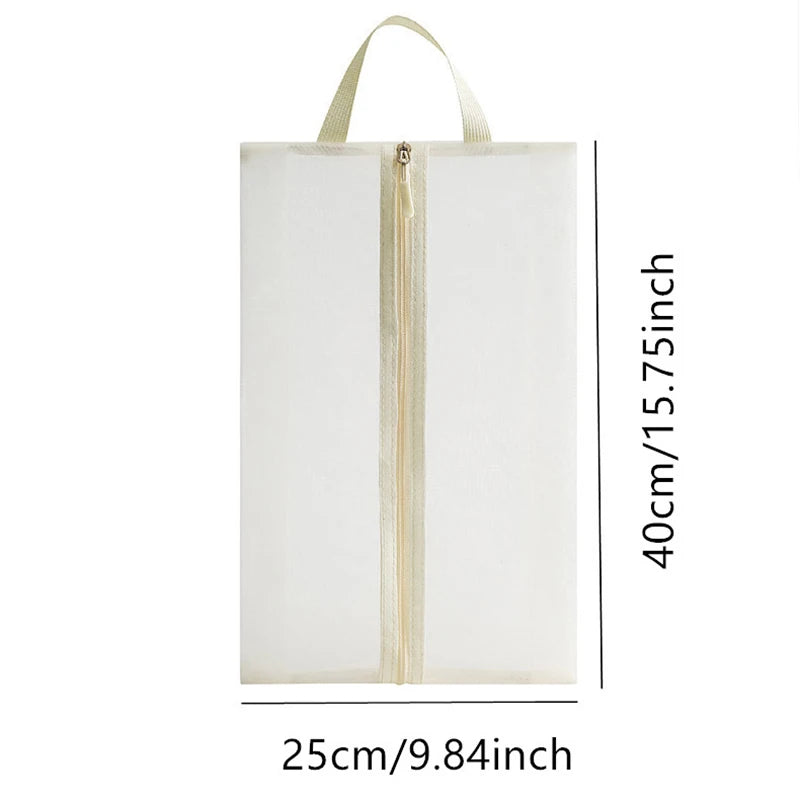 1pcs Nylon Travel Shoe Bags with Zipper Closure for Men Women Breathable Shoe Organize Storage Bags Makeup Laundry Bag