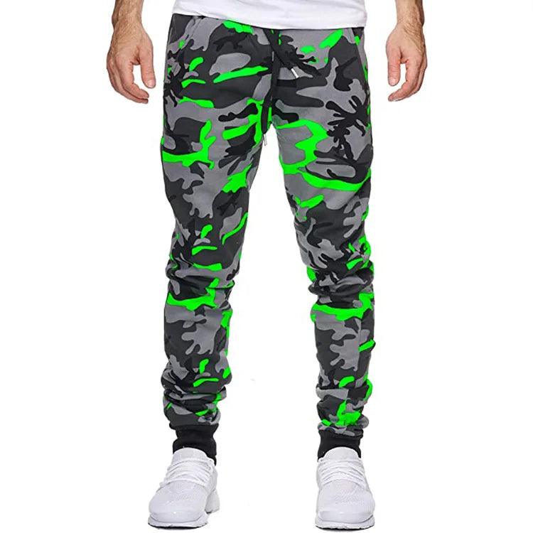 2025 New Men's Camouflage Joggers Casual Elastic Waist Print Sweatpants Sports Running Trousers Hip Hop Tracksuit Bottoms