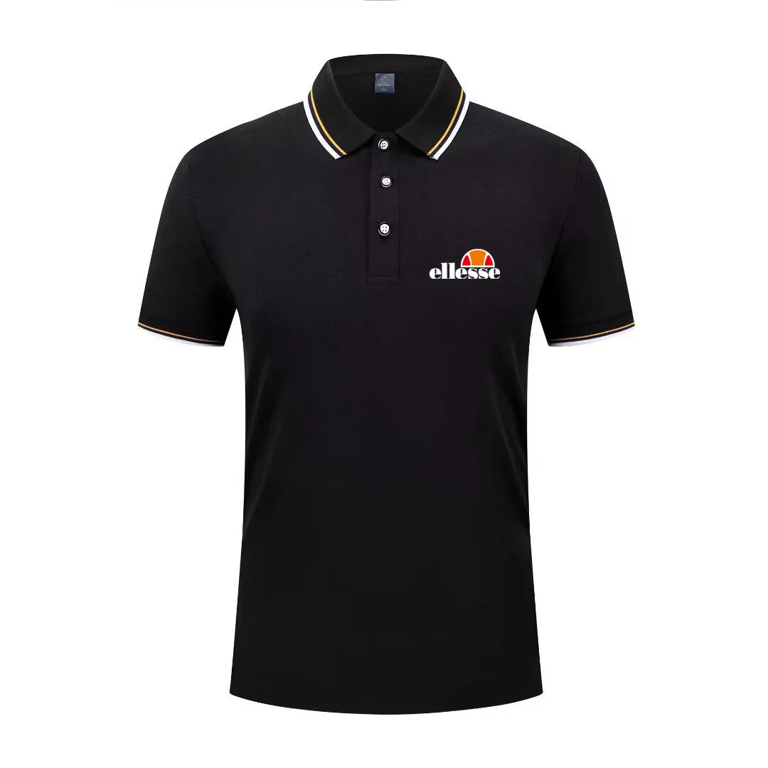 Golf men's collar knitted polo shirt, business casual men's short sleeved summer new clothing