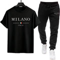 2026 Men's Modern Tracksuit Set Fashion T-Shirt and Joggers Pants Urban Casual Daily Wear Outfit Spring Summer Comfort Tees Suit