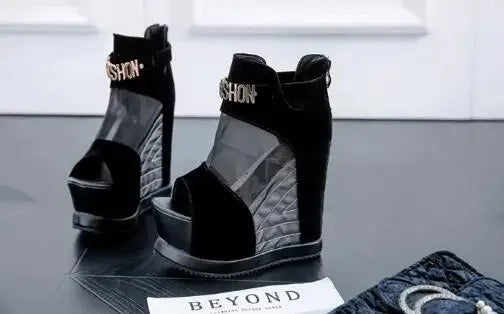 NEW Luxury Women Sandals Summer Platform Wedges Shoes Woman High-Heeled 13cm Fashion Ladies Shoe Comfortable Zapatillas De Mujer