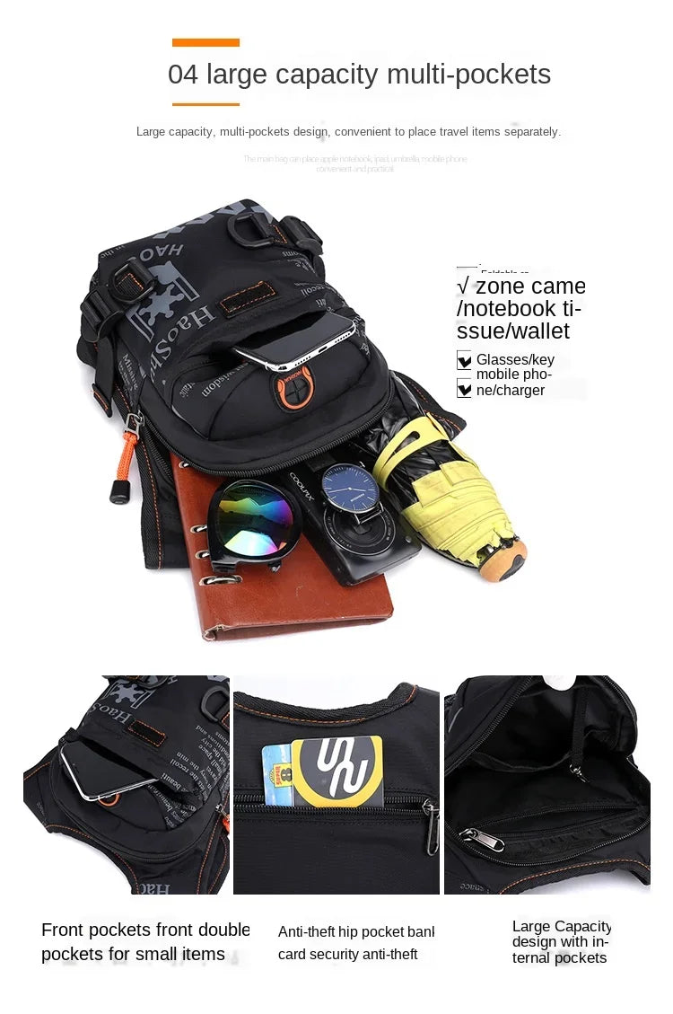 Running Bag Messenger Bag waterproof bags for men Riding Leg Bag Multi-Function Sports Men's Chest Bag Portable waist bag