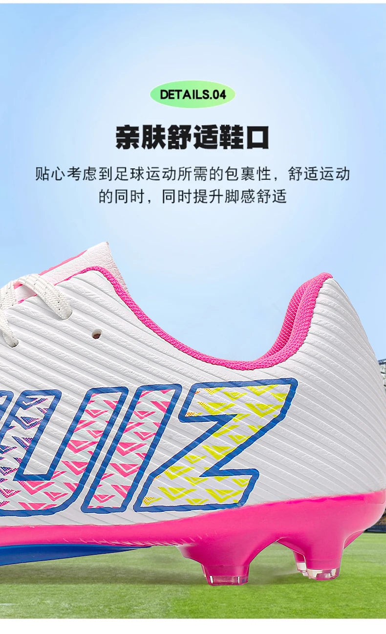New Boy Girl  Professional Soccer Shoes Ultralight Match Training Shoes Non-Slip Cleats Grass Drop Shipping Boys Football Boots