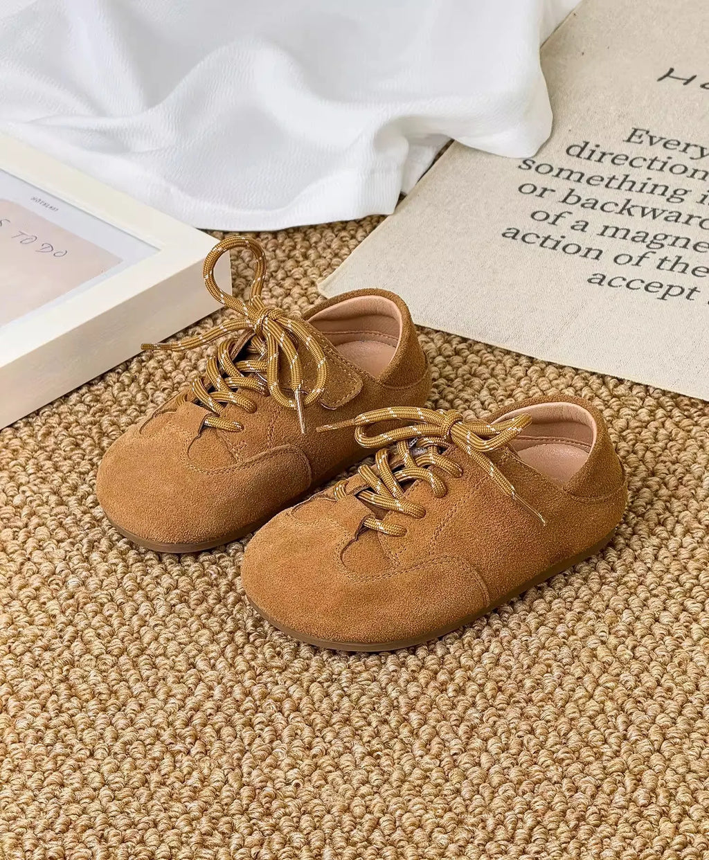 Children's shoes Korean version girls' leather shoes retro Boken shoes new boys' single shoes soft soled baby casual shoes