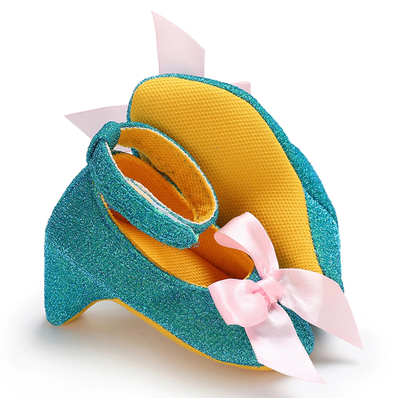 Baby Girls Princess High Heels Photography Accessories Cute Fashionable Infant Bow Decor Dress Shoes Party Photography Props