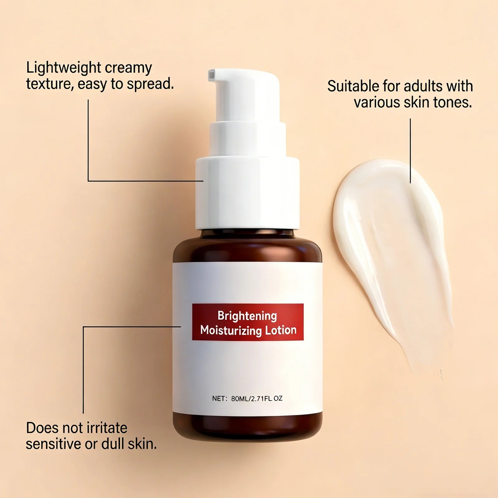 Brightening Moisturizing Lotion - Gentle hydration to nourish and brighten facial skin, providing moisture and protection