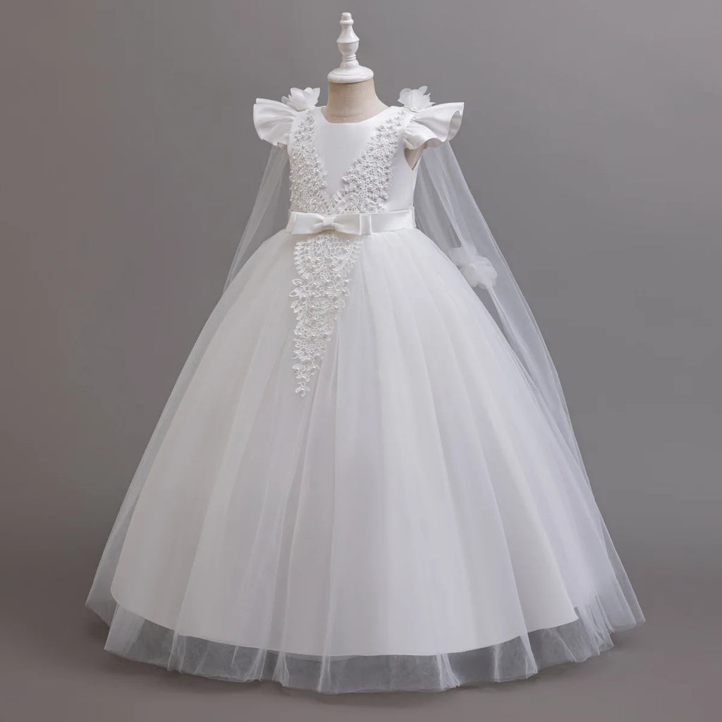 4-12 years old Dress up dance party girl dress tulle girl wedding dress elegant girl party dress kids Christmas dress