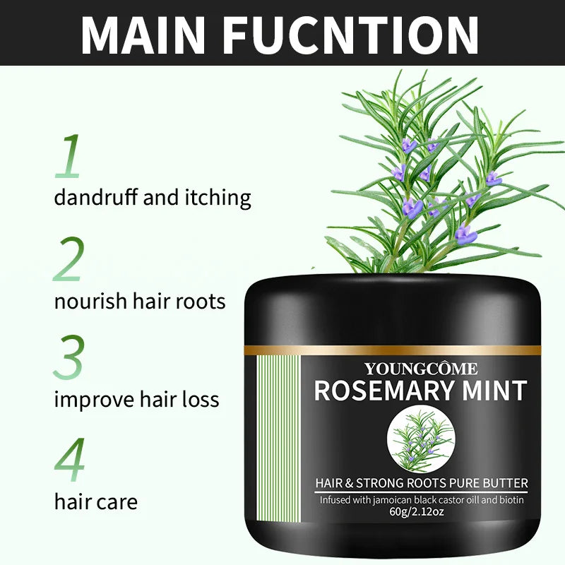 Rosemary Mint Hair Conditioning Cream Soft Smooth Improves Frizz Prevents Hair Loss Hair Care Scalp Treatment Anti Dandruff