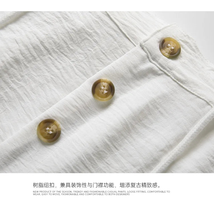 Men's Sport Casual Suit - Stylish and Handsome, with A Hooded, Pleated Short-sleeved Shirt and Loose-fitting Trousers.