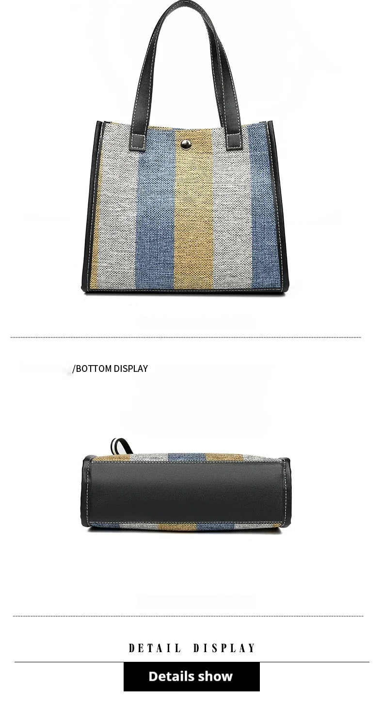 Fashion Messenger Bags For Women Shoulder Ladies Designer Handbag Solid Large Capacity Casual Canvas Shoulder Female Bag