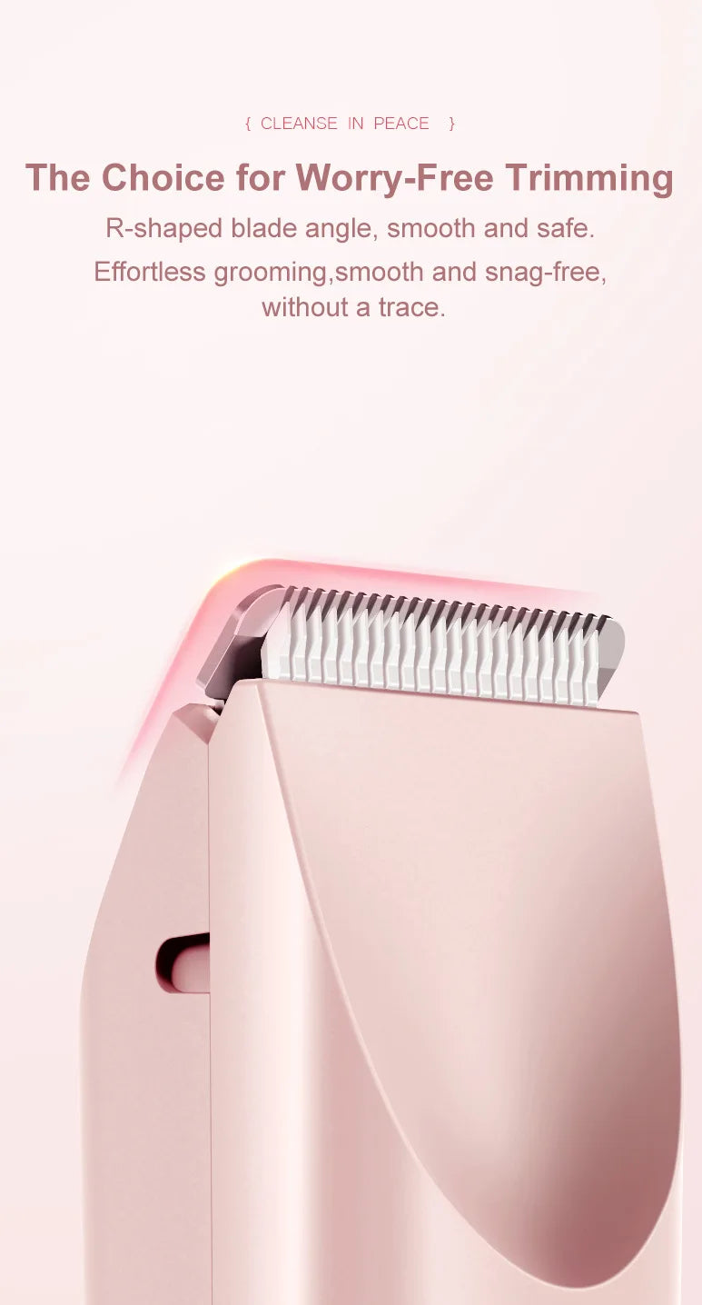 2 in 1 Electric Razors for Women Double Head Shaver for Pubic Hair Trimmer IPX7 Waterproof Wet&Dry Use Bikini Shaver for Body