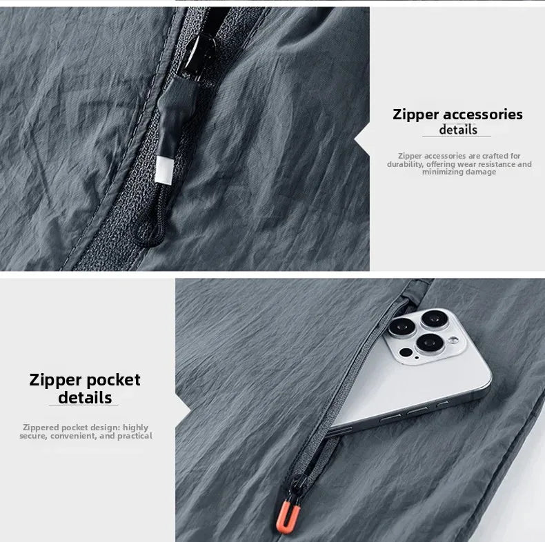 Fast Ship Summer Jackets Men Hooded Windbreaker Coats Camping Sunscreen Clothing Men Ultrathin Fishing Wearing Man Sportswear