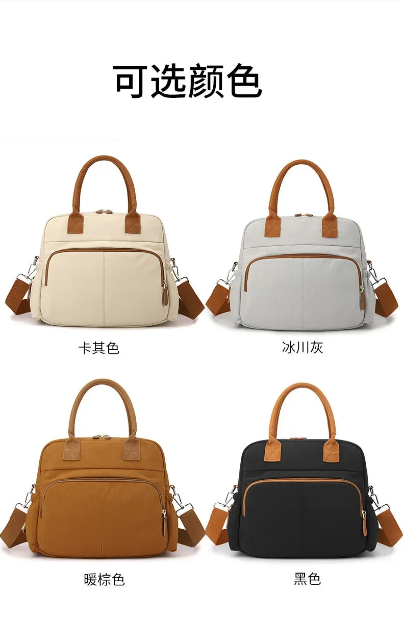 Women's Single Shoulder Bag Diaper Bags Casual Travel Nylon Crossbody Bag Lightweight Waterproof Large Capacity Shopping Handbag