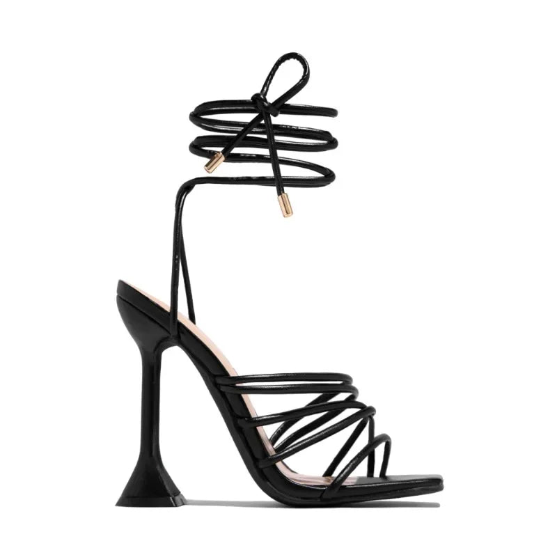 New Women's Sandals 2023 Summer Shoe Women Sexy Dress High Heels Fashion Ankle Straps Open Toe Pumps Gladiator Shoes Female Heel