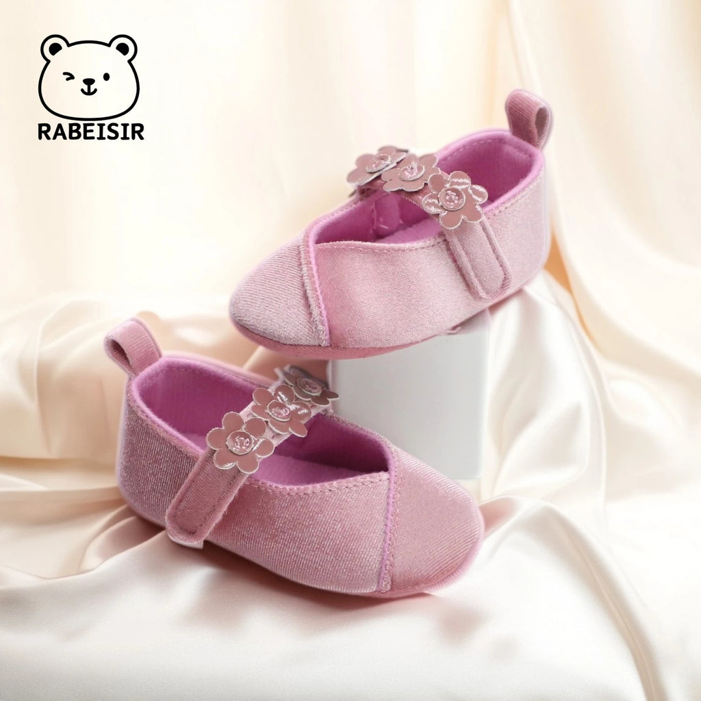 Baby Girl Princess Shoes 0-18 Months Baby Walking Shoes Fashionable and Sweet