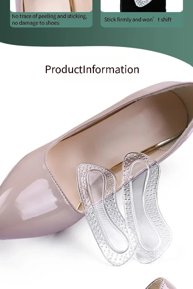 GEL Heel Protectors Women Silicone Cushion Foot Care Products Non Slip Shoe Pads for High Heels Adjustable Size Insoles