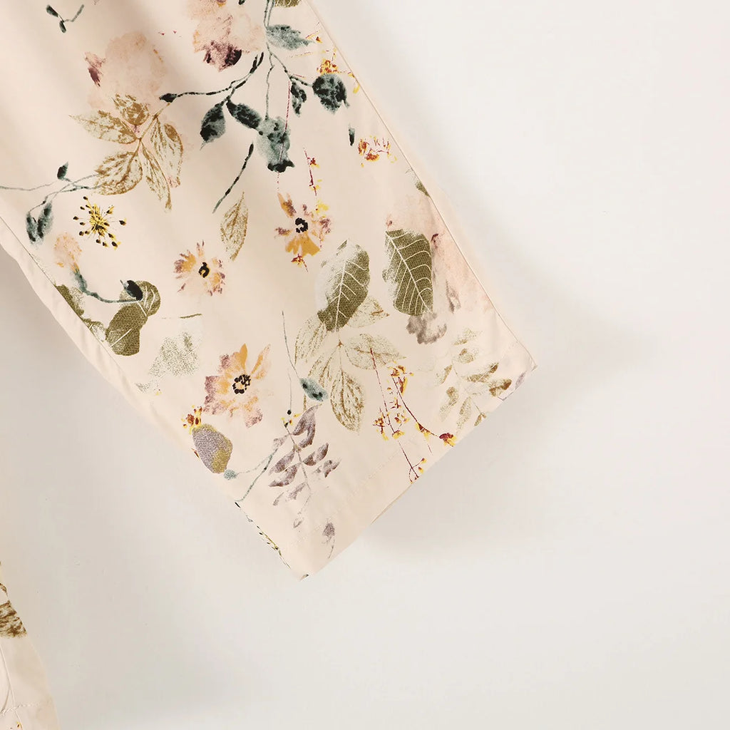 Elegant Versatile Floral Shirt & Shorts/Pants Set Women French Style Silky Viscose Loungewear 2Pcs Summer Pajamas Outerwear Top