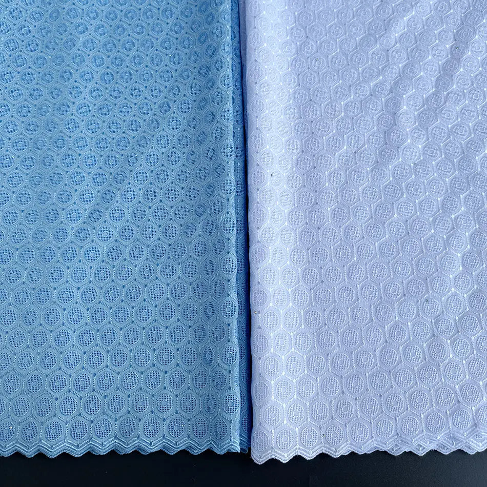 Top Quality Original Austria Cotton Lace for Men and Women African Embroidered Lace Fabric Nigeria Ceremony Cloth Sewing Dress