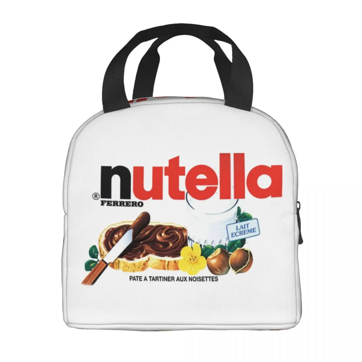 Custom Italy Nutellas Thermal Insulated Lunch Bag Women Portable Lunch Container for Outdoor Picnic Storage Food Box
