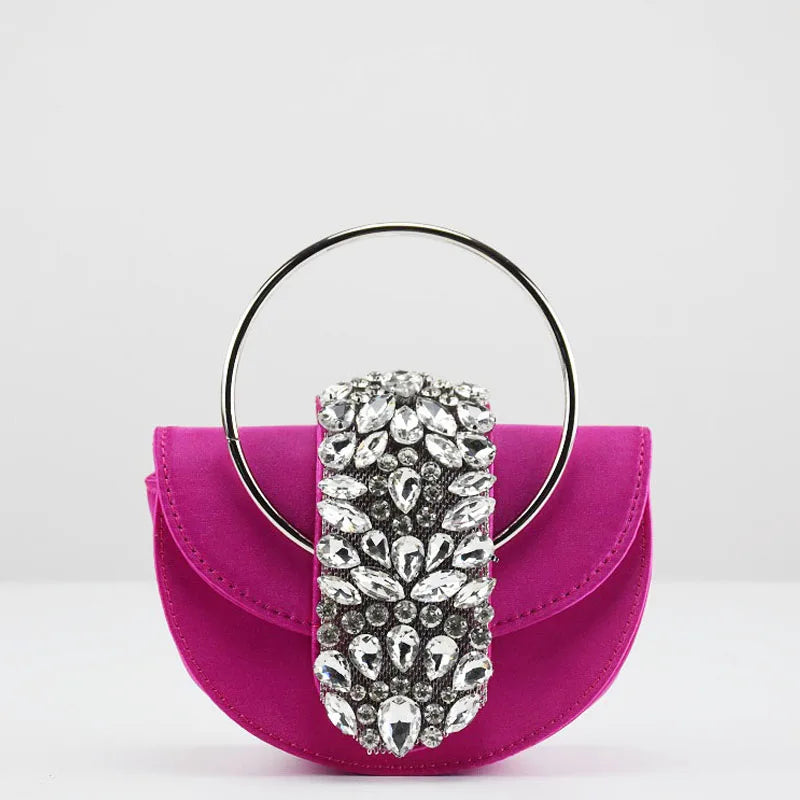 Women Luxury Evening Bags Shiny Rhinestone Clutch Money Purses Fashion Shoulder Bag Handbag Wedding Party Dinner Bag