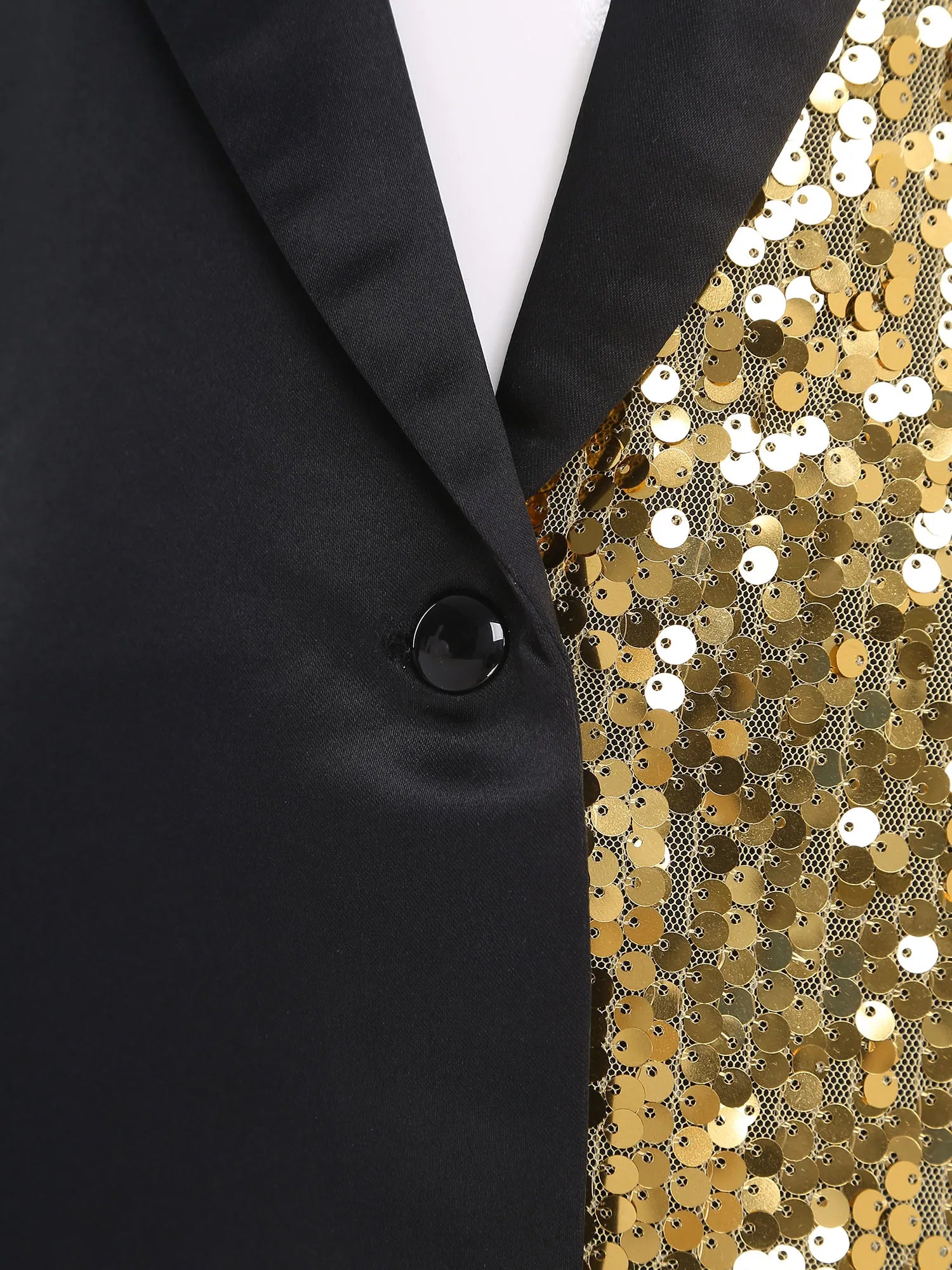 Kids Boys Sparkly Gentlemen Suits Jackets Formal Dress Blazer Sequin Blazer Coat Jacket Children Wedding Banquet Party Outfit