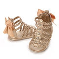 Infant Baby Shoes Girl Shoes New Summer Girl Sandals PU Leather Floral Rubber Sole Anti-Slip Newborn First Walker Crib Shoes