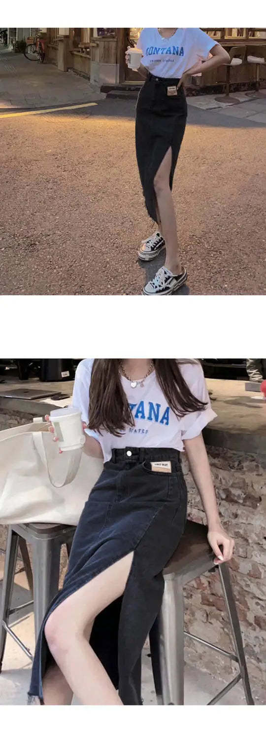 Womens Skirt Formal Clothing Maxi Skirts for Woman Jeans Denim Long Pencil Office Zipper Cheap Y2k Trend Harajuku A Line Stylish