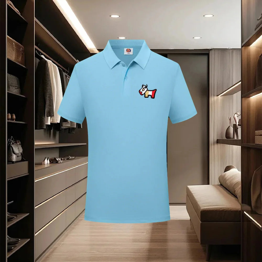 Men's collar polo shirt, casual business fashion, slim fit polo shirt, new summer 2026 collection
