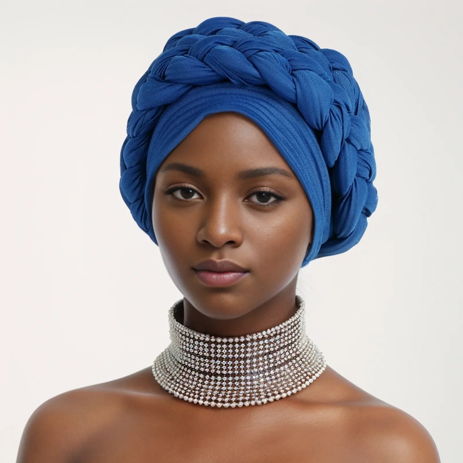 Nigeria Wrap Head Bonnet Ready to Wear Female Headtie Autogele 2024 Soft Fabric Braid Halo Turban Cap African Women's Head Wraps