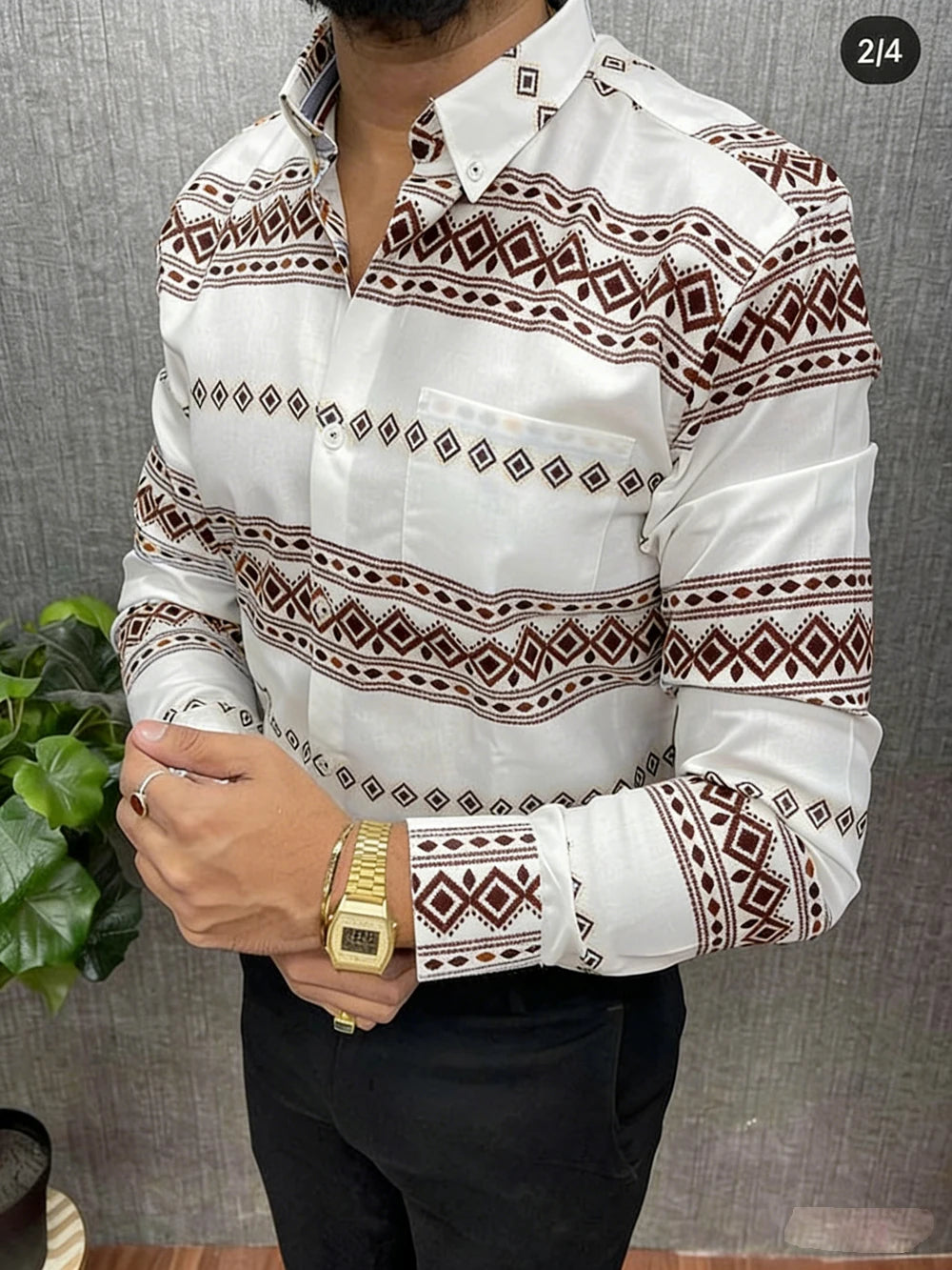 Men's Fashion Collar Long Sleeve Shirt Geometric High Definition 3D Printed Shirt Hawaiian Vacation Designer Shirt Fast Shipping