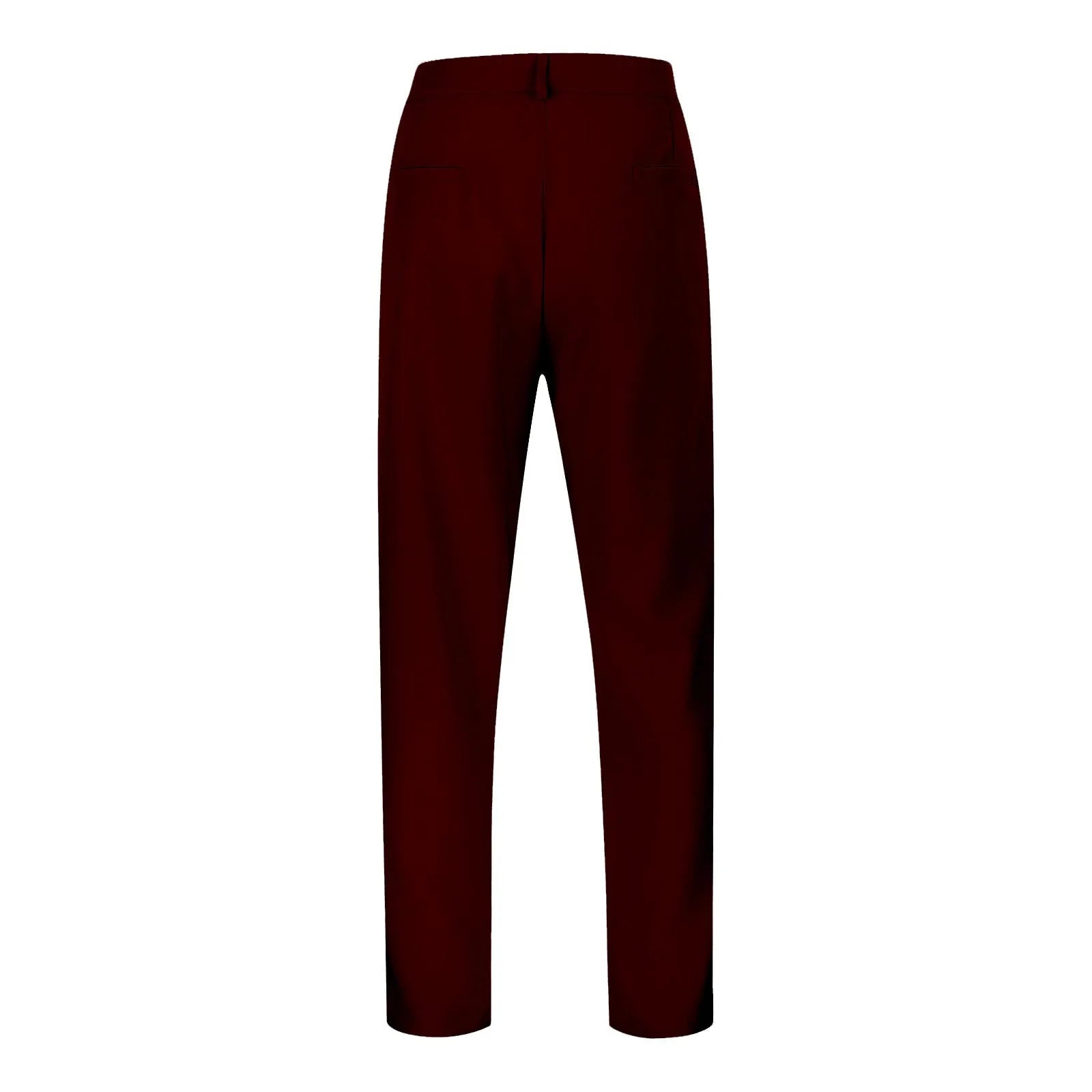 Men's Suit Trousers Fashionable Straight Leg Breathable Casual Pants Pure Color Pocket Trousers Daily Wear Comfortable Fit