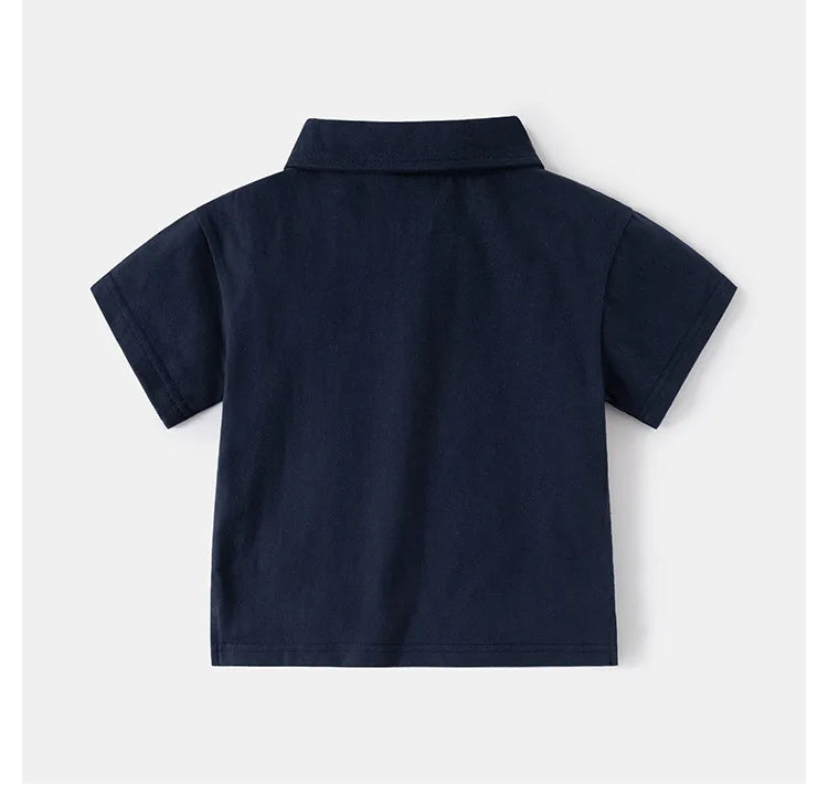 Toddler Boys Polo T-shirts Kids Tops Tees Summer Children's Clothes Cotton Blend