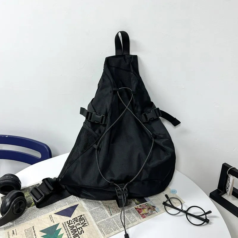 Large Capacity Storage Crossbody Bags for Men High Quality Nylon Chest Bag Hip Hop Shoulder Bag Male Fashion Big Backpacks