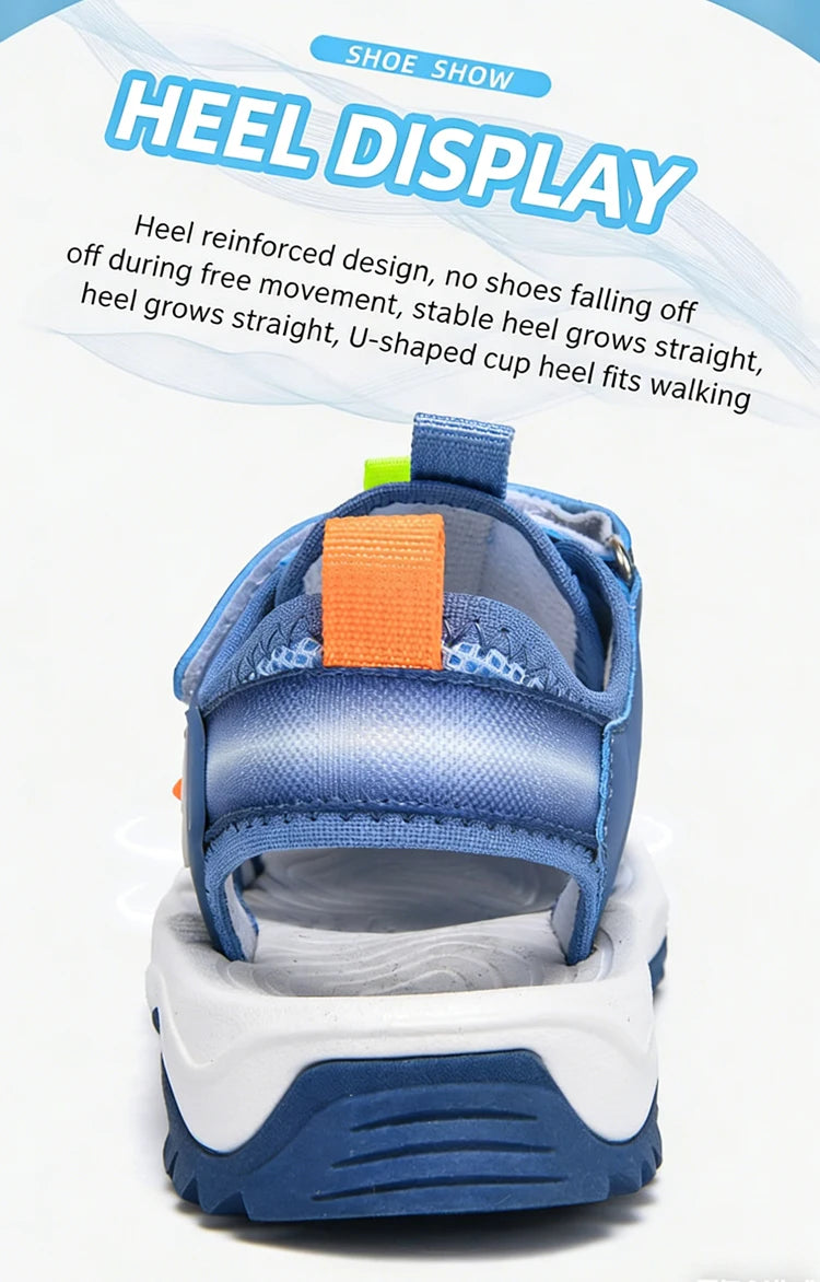 Summer Breathable Sport Sandals for Boys Casual Outdoor Beach Shoe Comfortable Soft Sole Kids Fashion Non-slip Walking Sandalias
