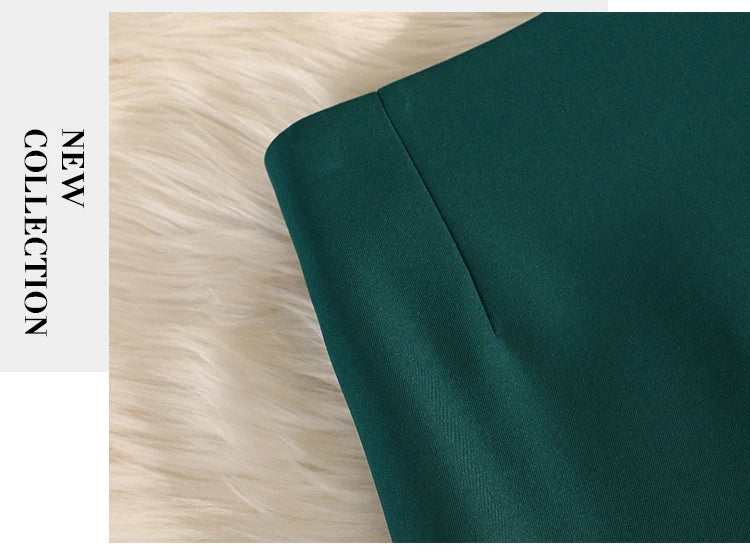 Elegant Office Ladies Work Suit Straight Skirt Women Autumn Winter Korean Fashion High Waist Split Business Midi Long Skirts