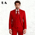 Wedding Groom Suit for Men, Africa Style 3-Piece Suit, Tailored Sizing Tuxedo, Jacket Vest Pants Plus Big Man Suit Attire