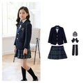 Children Korean Class Outfit Kids School Uniform Girls Jacket Pleated Skirt Suits Boys Formal Dress Toddler Student Clothes Sets