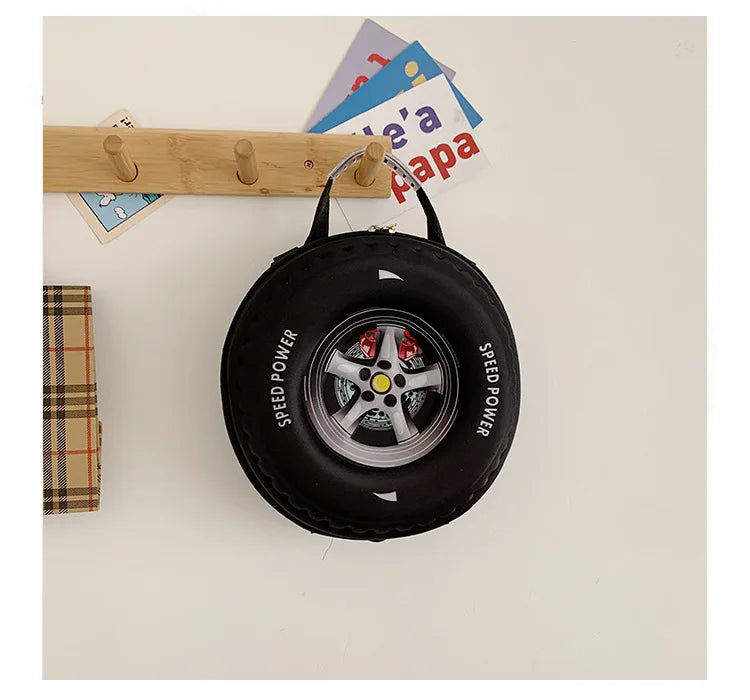Children's Schoolbag Fashion Tyre Shaped Boys Girls Backpack 3D Cartoon Kindergarten Shoulder Bag Large Capacity Kids Handbag