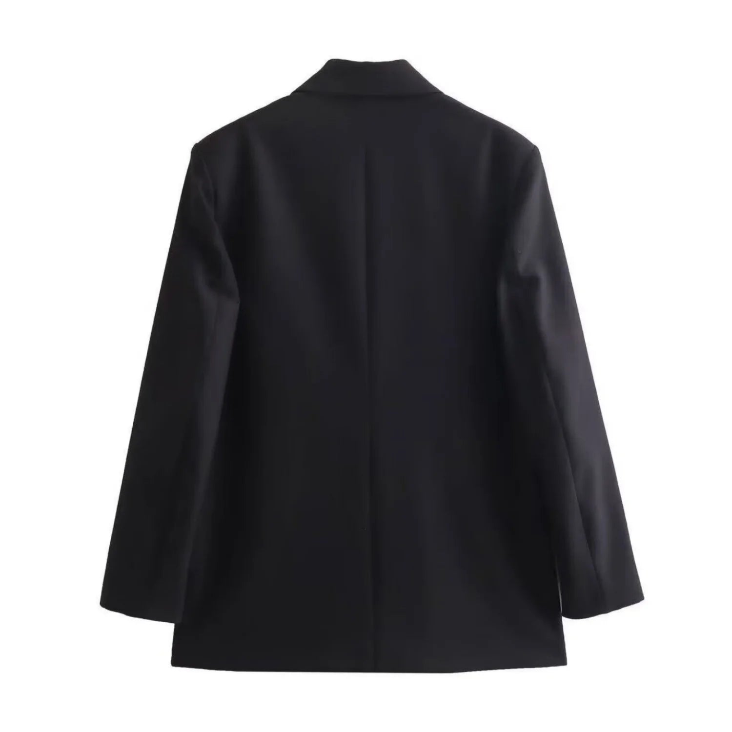 Women Elegant Solid Blazers Female Simple Style Double Breasted Long Sleeved Suit Jackets Casual Office Lady Suit Jackets Tops