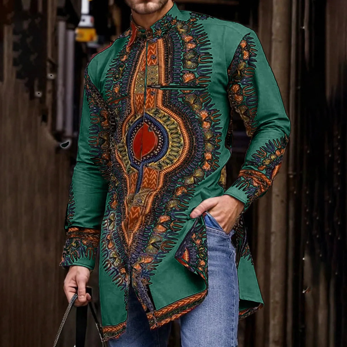 2026 Summer Fashion African Shirts for Men Slim Casual Shirt Tops Patchwork Design Ethnic Style Traditional Men's Clothing S-5XL