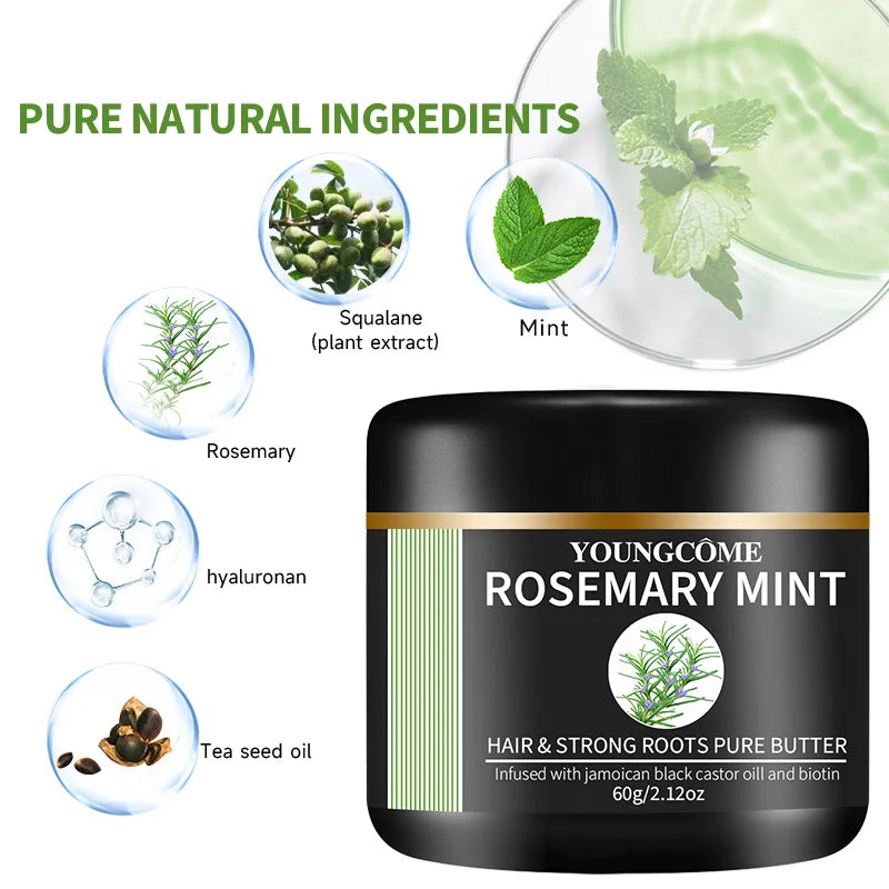 Rosemary Mint Hair Conditioning Cream Soft Smooth Improves Frizz Prevents Hair Loss Hair Care Scalp Treatment Anti Dandruff