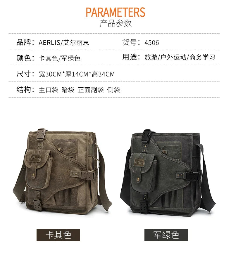 Man Messenger Shoulder Bag 2022 Canvas Business Casual Zipper Handbag Male Satchel Cross Body Bags Men bolsa crossbody bags sacs