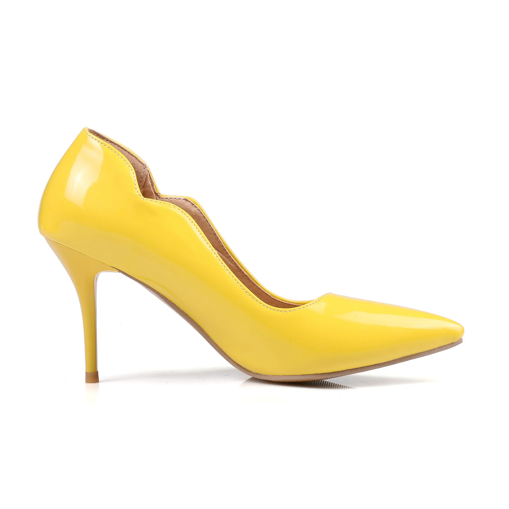 Nude High-Heeled Shoes for Women, Thin Heels, Pointed Toes, Small Size 30, 2024 New Style for Ladies, Elegant Spring and Autumn White Sexy Patent Leather Professional Black Women's Single Shoes, European and American Extra La