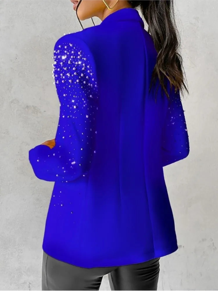 Fashion Blazers For Women Streetwear Autumn Spring Casual Long Sleeve Jacket Turndown Collar Slim Coats Suit Female's Wear
