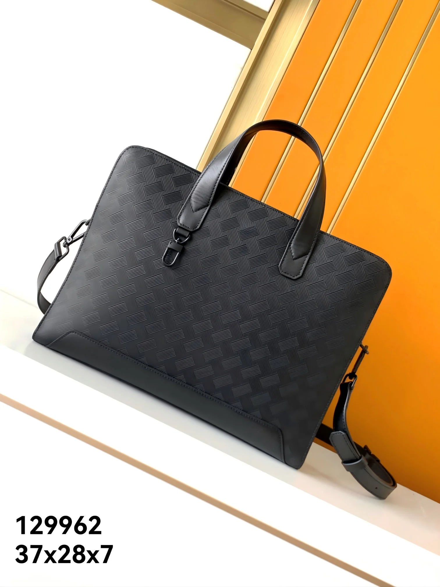 Bag  Men's New Premium Leather Briefcase, Business Casual Top Handle Bag, Stylish Work Tote
