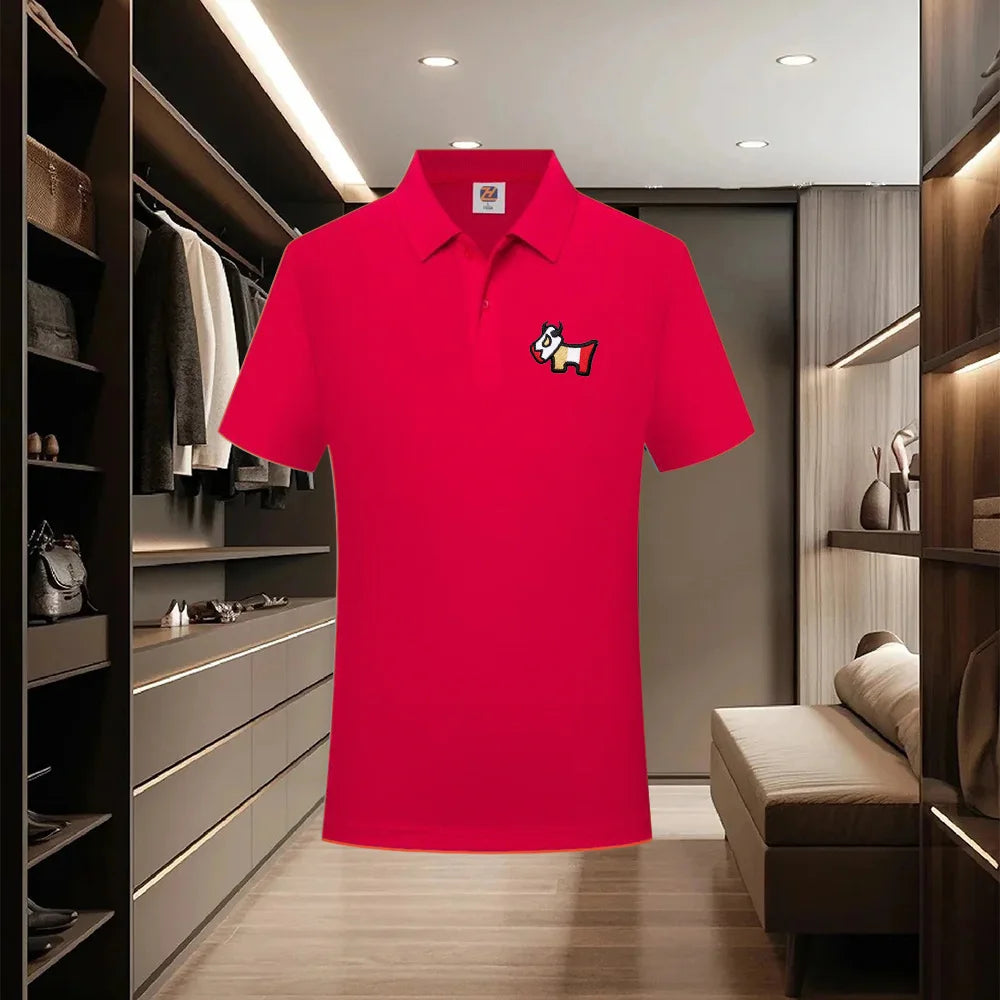 Men's collar polo shirt, casual business fashion, slim fit polo shirt, new summer 2026 collection