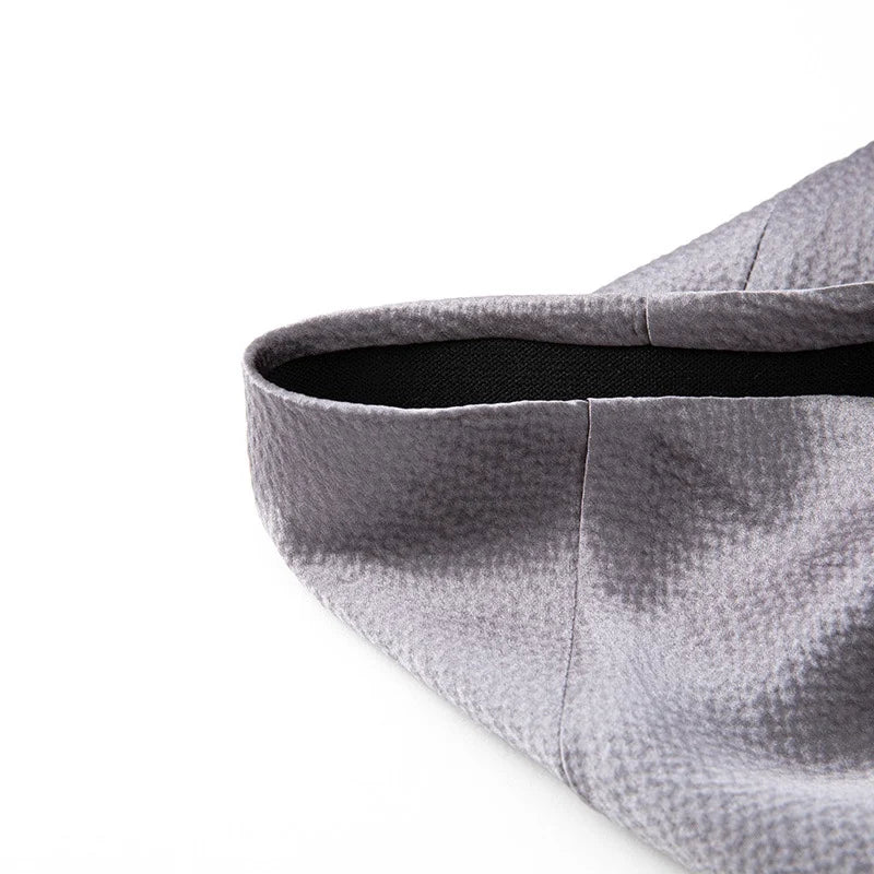 2025 Women's Summer New 100% Natural Mulberry Silk Pearl Satin Dark Grey Elegant Diagonal Cut Wrapped Hip Fishtail Skirt