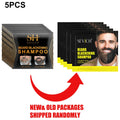5PCS Natural Beard Hair Dye Shampoo Portable 5 Minute Instant Blackening Color Tint Cream Moustache Shampoo For Men Dropshipping